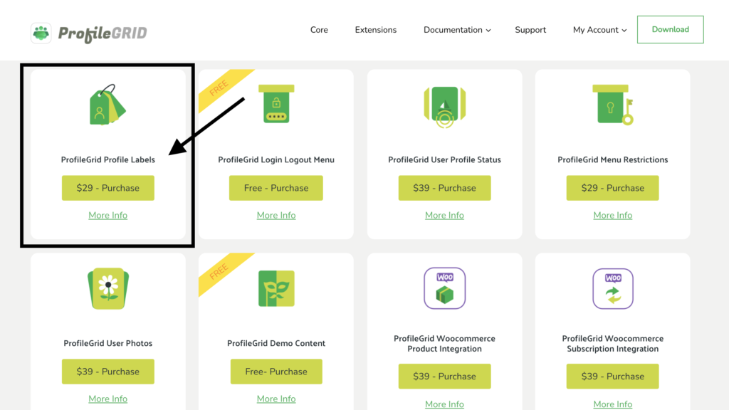 Create custom labels - Profile labels extension