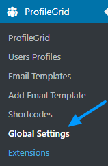 Multi-Author blog Author profiles Global Settings Menu Tab