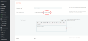 WPAdverts Classifieds Plugin User Profiles custom content