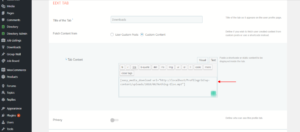 Easy Media Download Plugin User Profiles shortcut