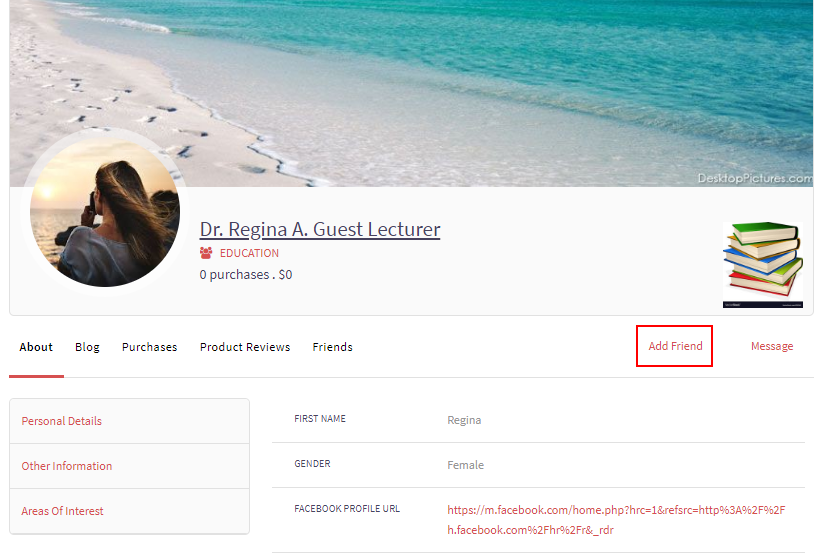 Enable Friend System in WordPress add friend
