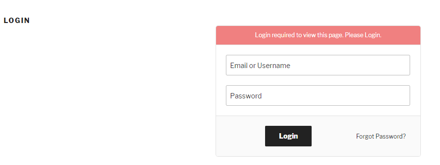 WordPress Forgot Password Page frontend function
