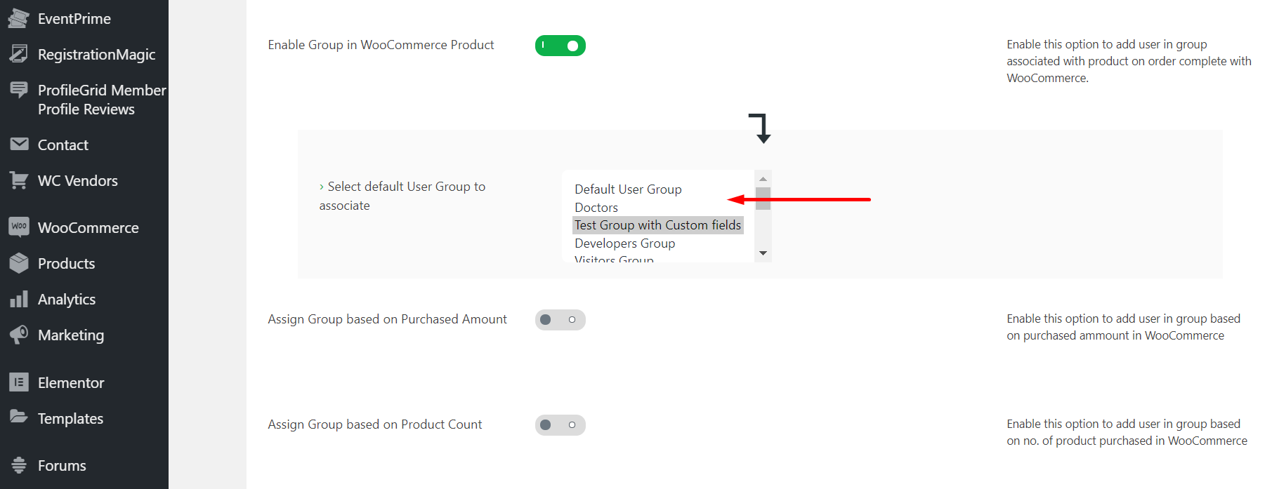 WooCommerce purchase history