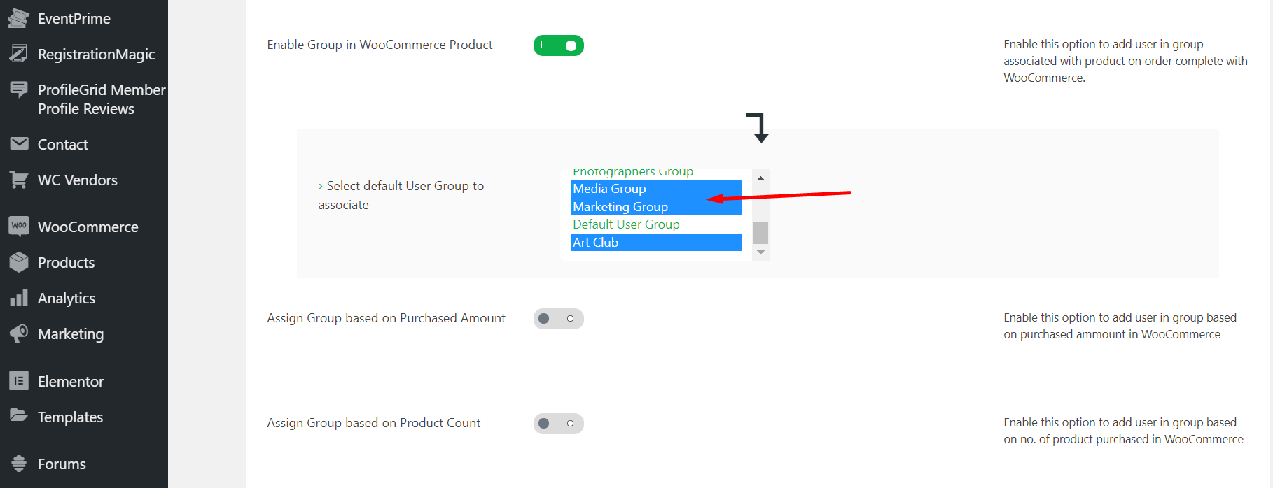 WooCommerce purchase history