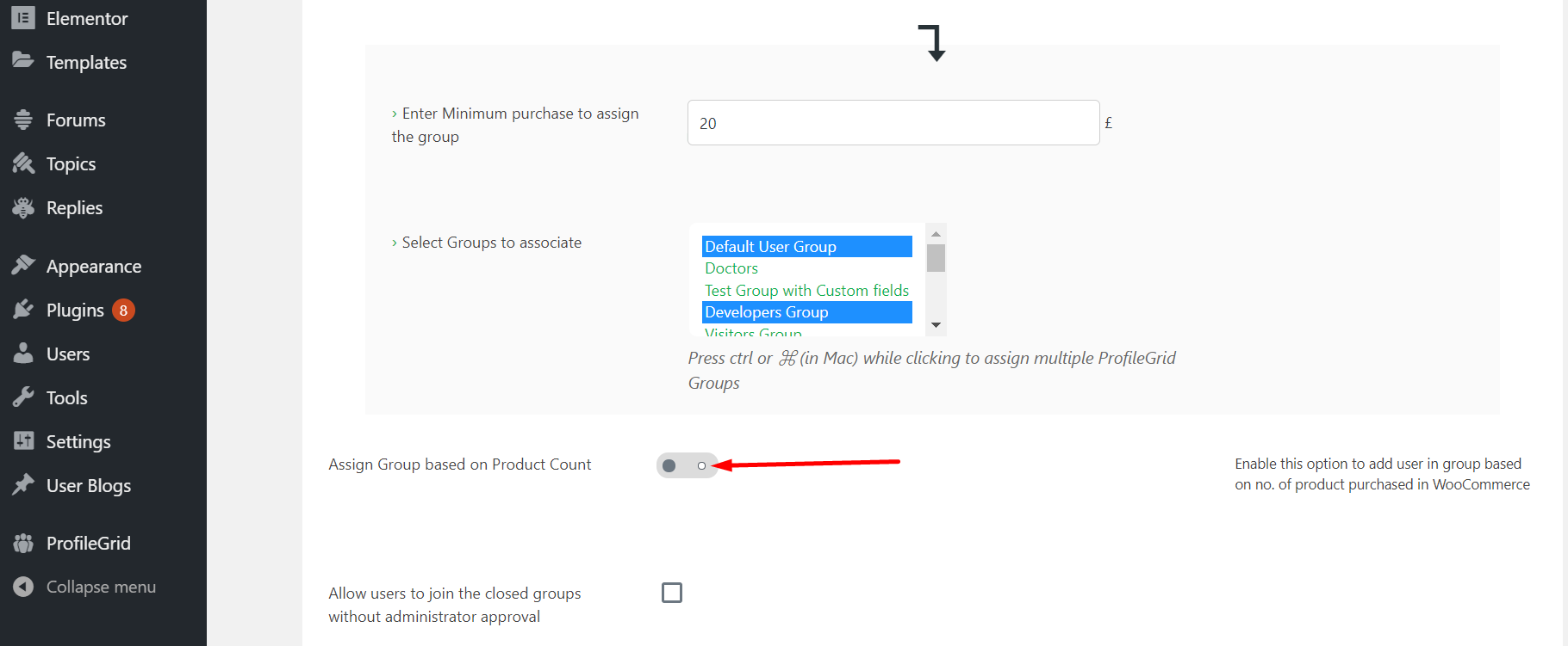 WooCommerce purchase history