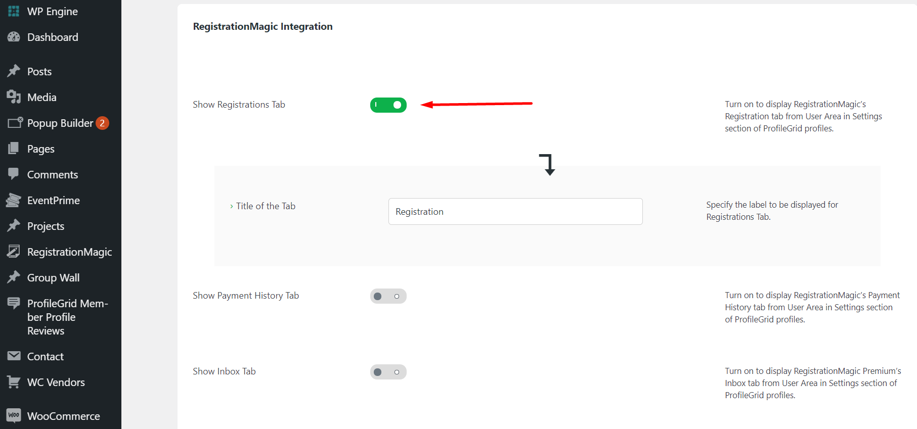 wordpress registration form