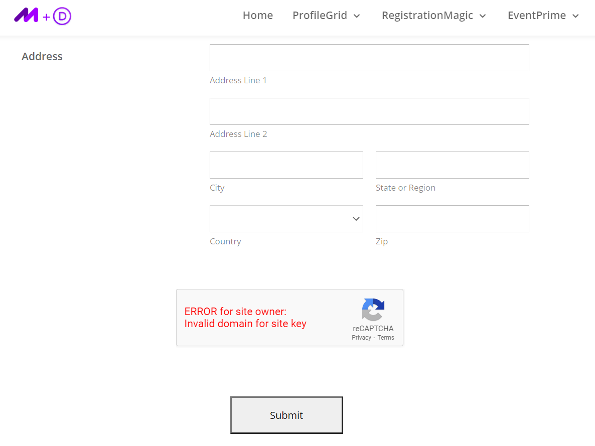 WordPress Registration form