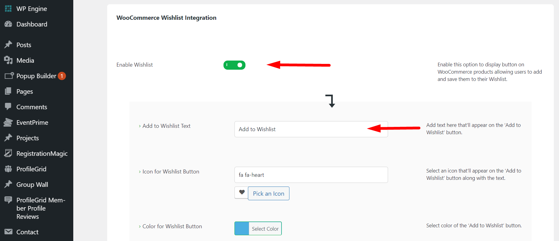 WooCommerce Wishlist Integration