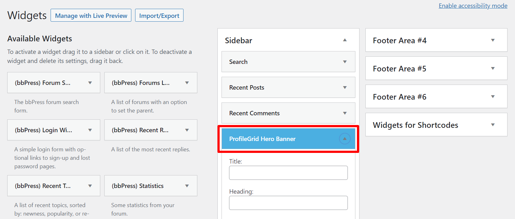 WordPress Hero Image Banner
