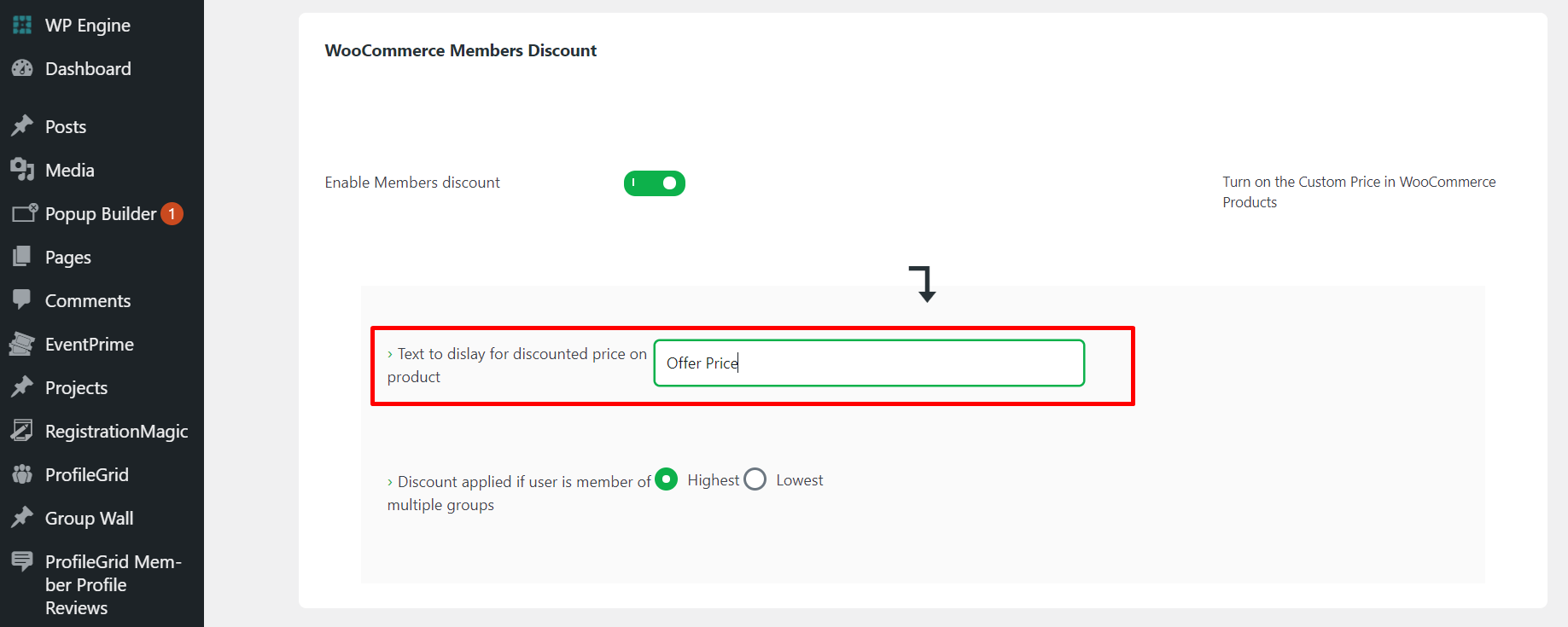 WooCommerce User Group Discount