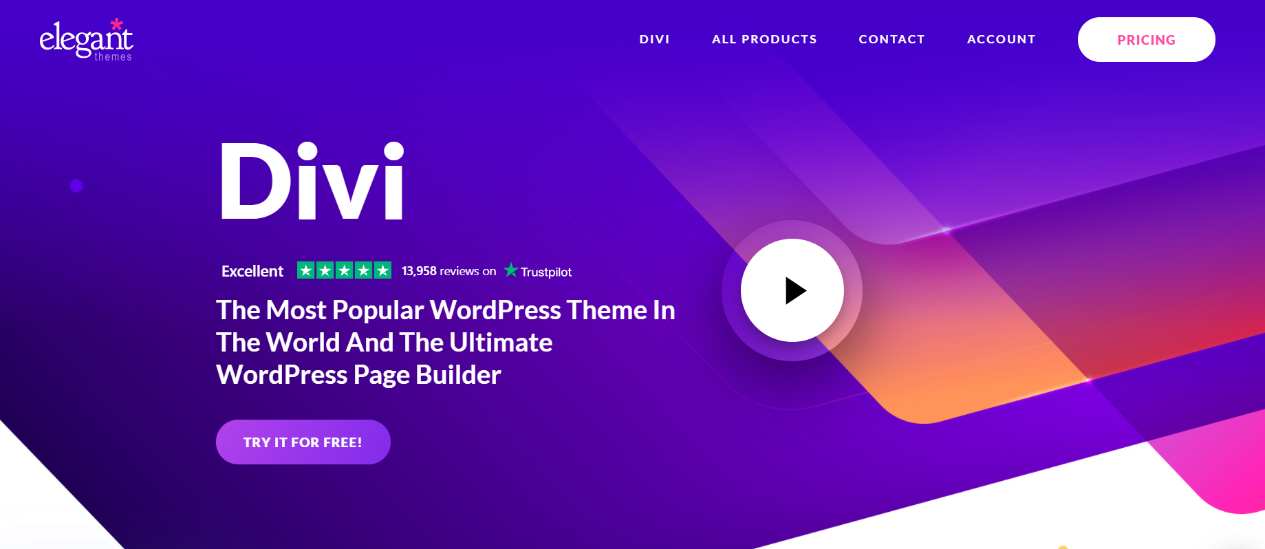 best wordpress theme - Divi