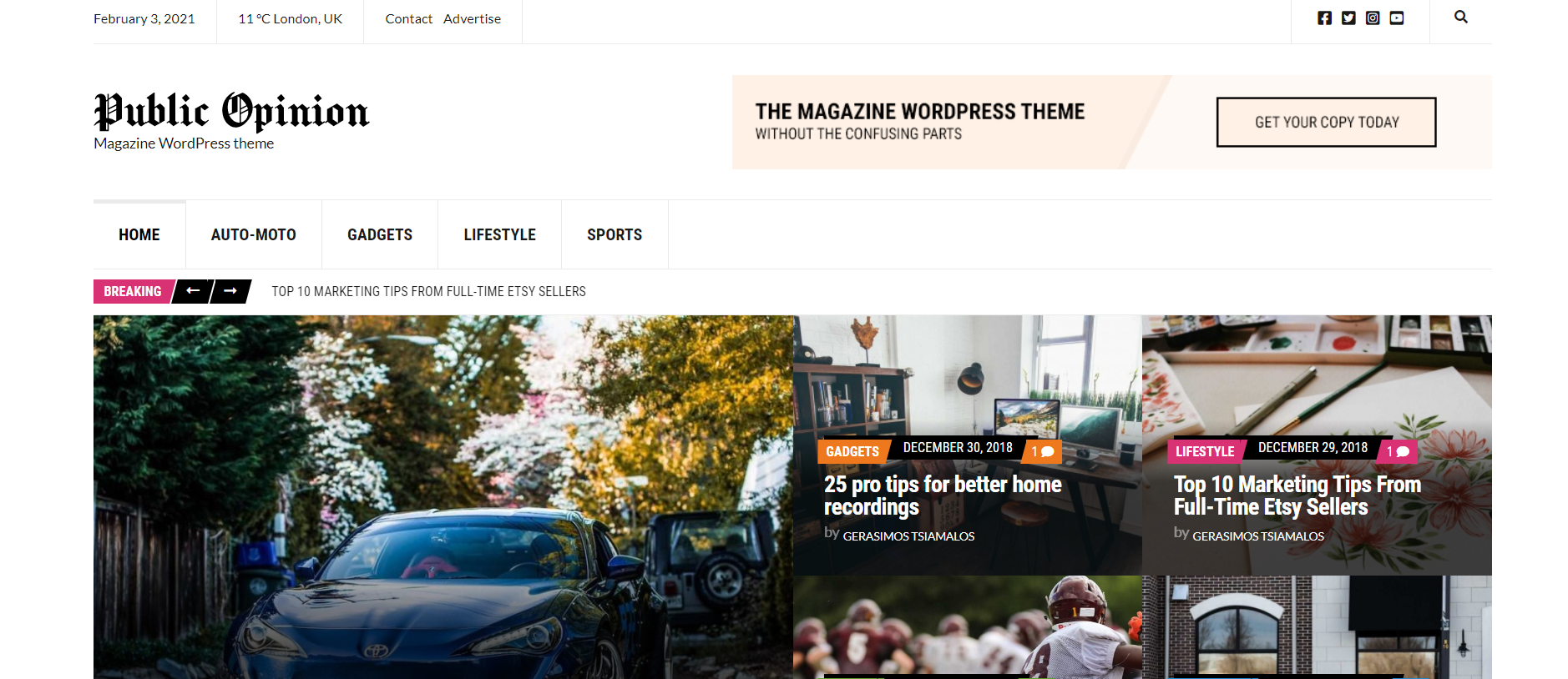 best blog theme on wordpress - Public Opinion