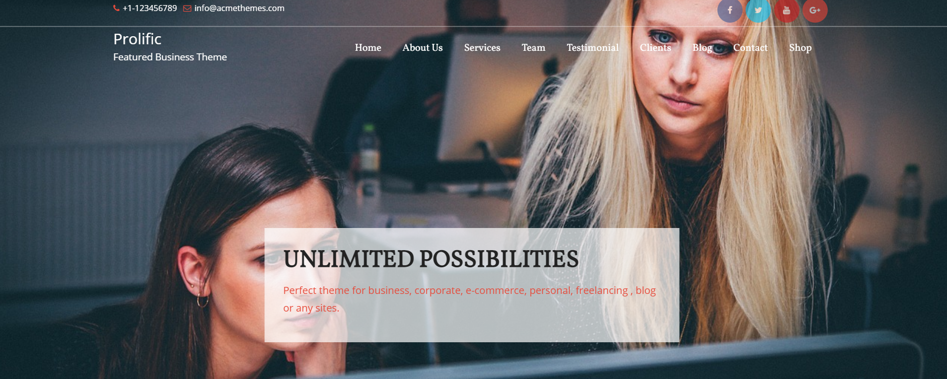 best wordpress free themes for business