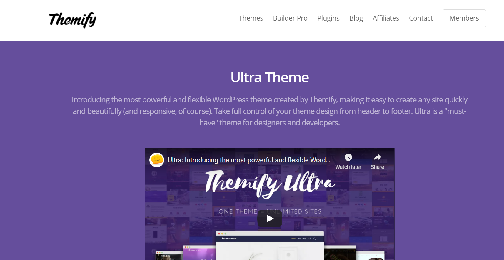 best multipurpose wordpress theme - Ultra