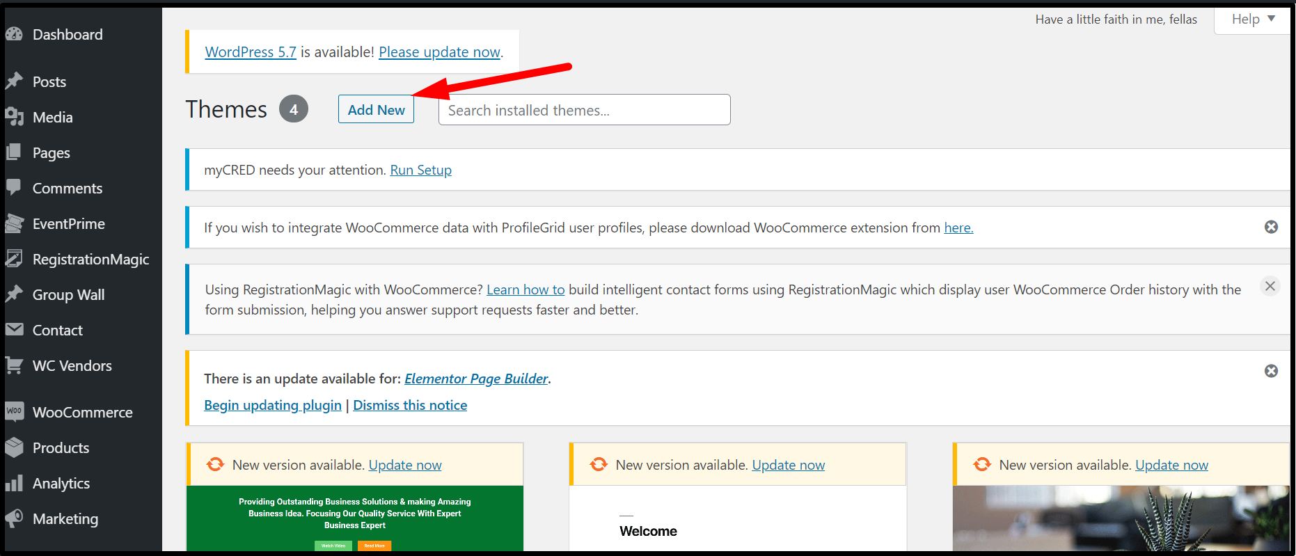 Add WordPress Membership Theme