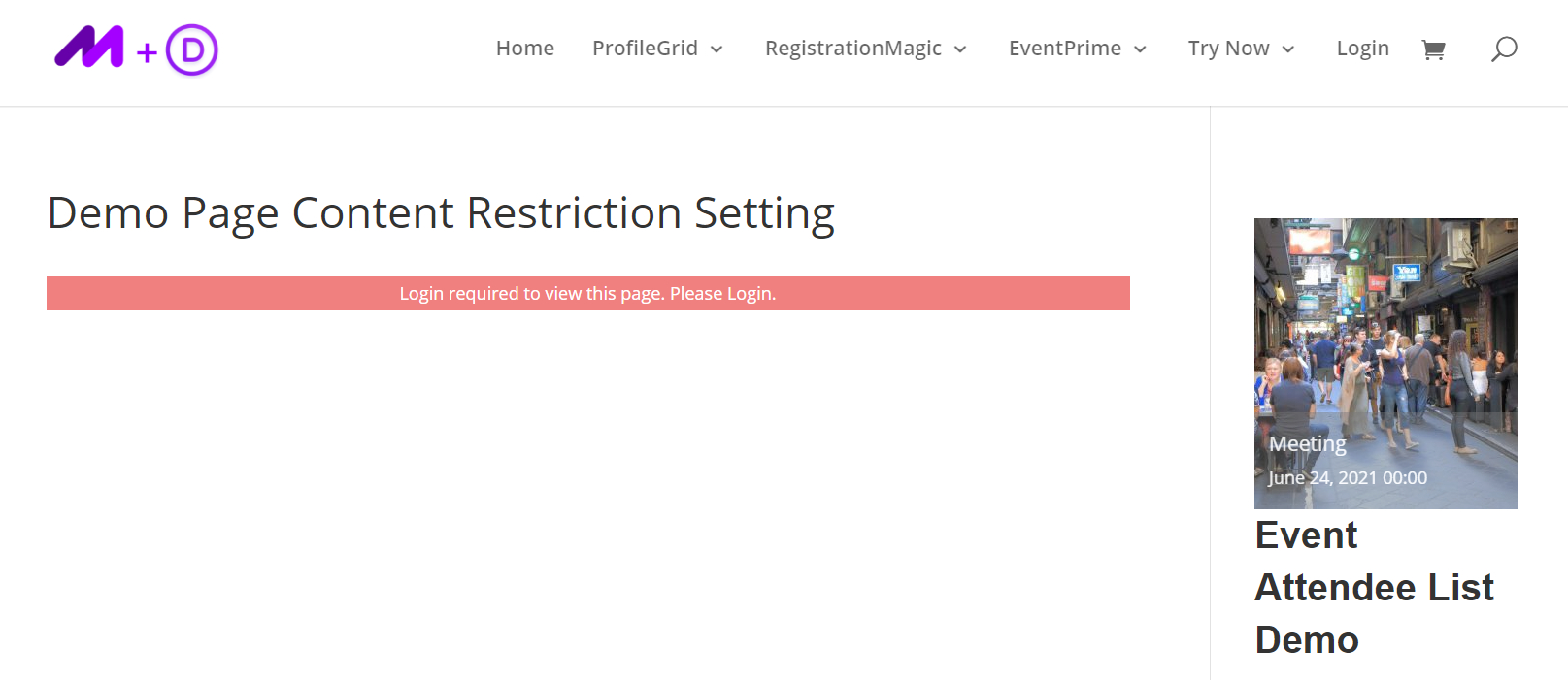 Content accessible to Logged In Users