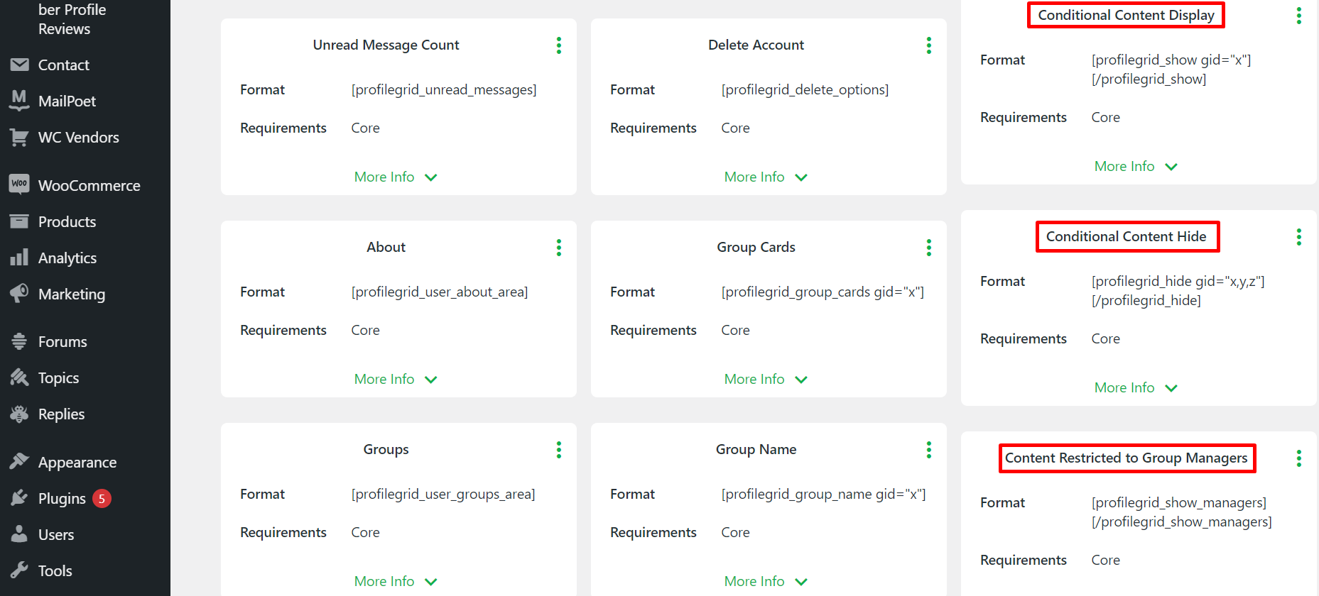 Content Restricted to Group Managers
