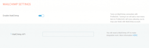 MailChimp Settings