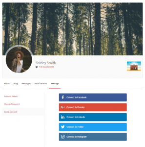 Social Settings on Profile