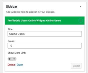 online-user-widget-area